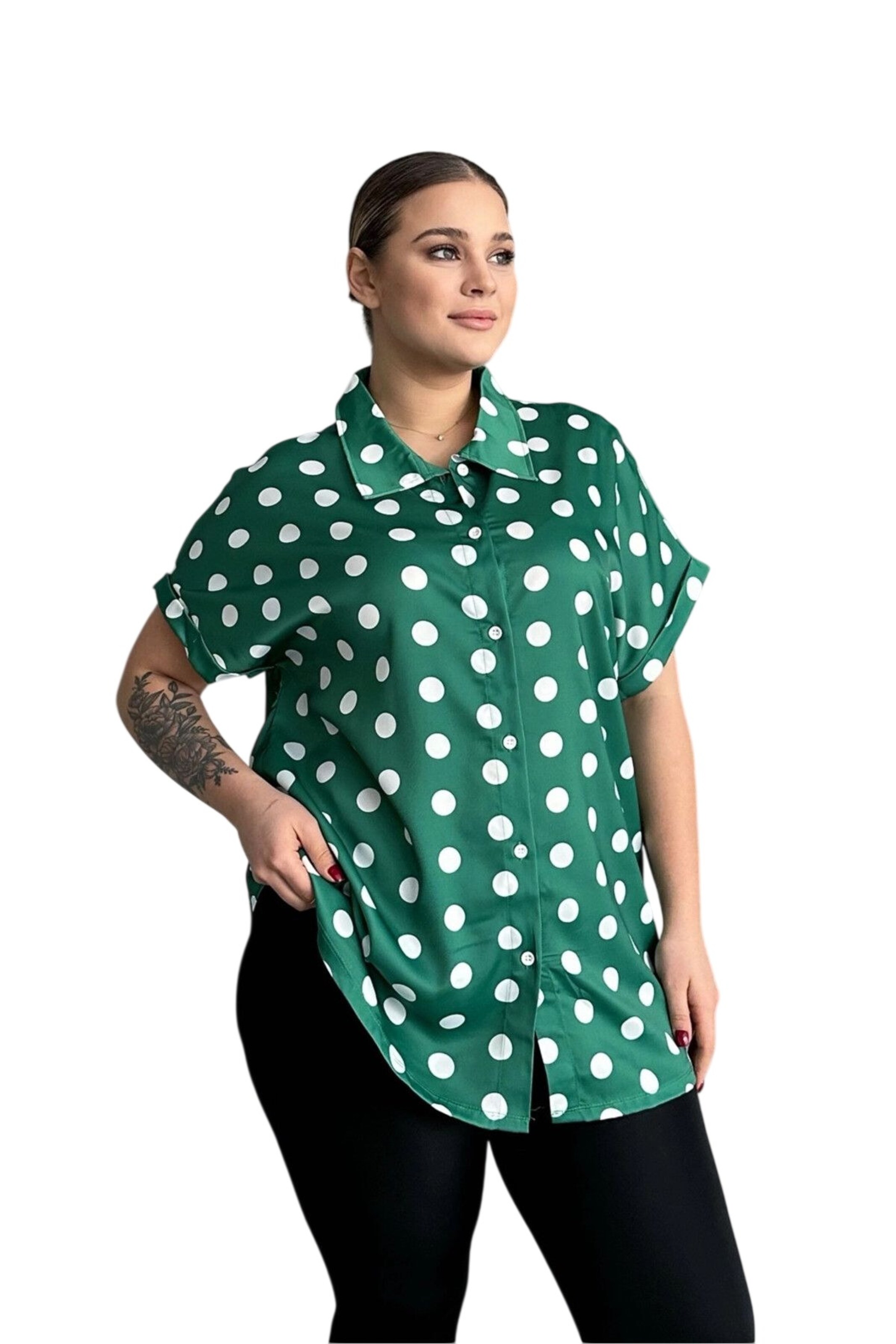 Stil Diva Blouse in Groen: voorkant