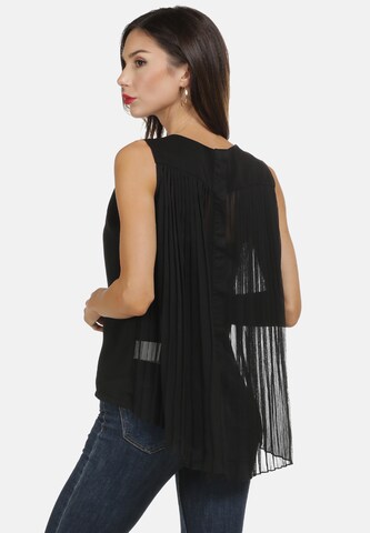 Camicia da donna di faina in nero