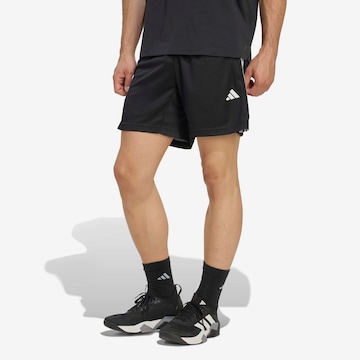 ADIDAS PERFORMANCE Loose fit Workout Pants 'WE BAS 3SPQ' in Black: front
