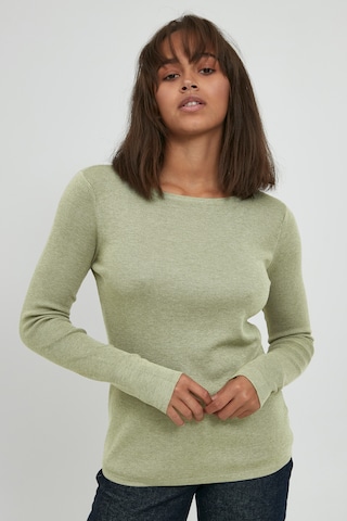 PULZ Jeans Sweater 'PZSARA' in Green: front