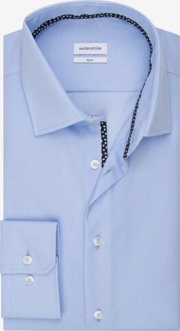 SEIDENSTICKER - Slim Fit Camisa clássica em azul