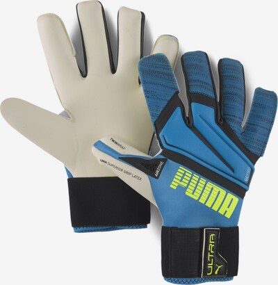 PUMA Handschuhe in beige / himmelblau / petrol / neongrün / schwarz, Produktansicht