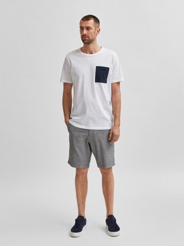 Tricou 'Zane' de la SELECTED HOMME pe alb