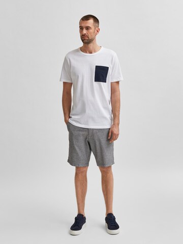 SELECTED HOMME T-Shirt 'Zane' in Weiß