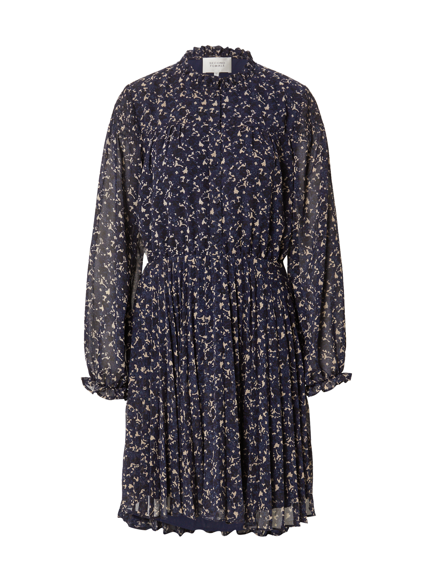 fNkYk Odzież SECOND FEMALE Sukienka koszulowa Norrie w kolorze Granatowy, Niebieska Nocm 