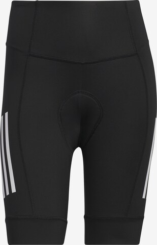 ADIDAS PERFORMANCE Skinny Workout Pants in Black: front