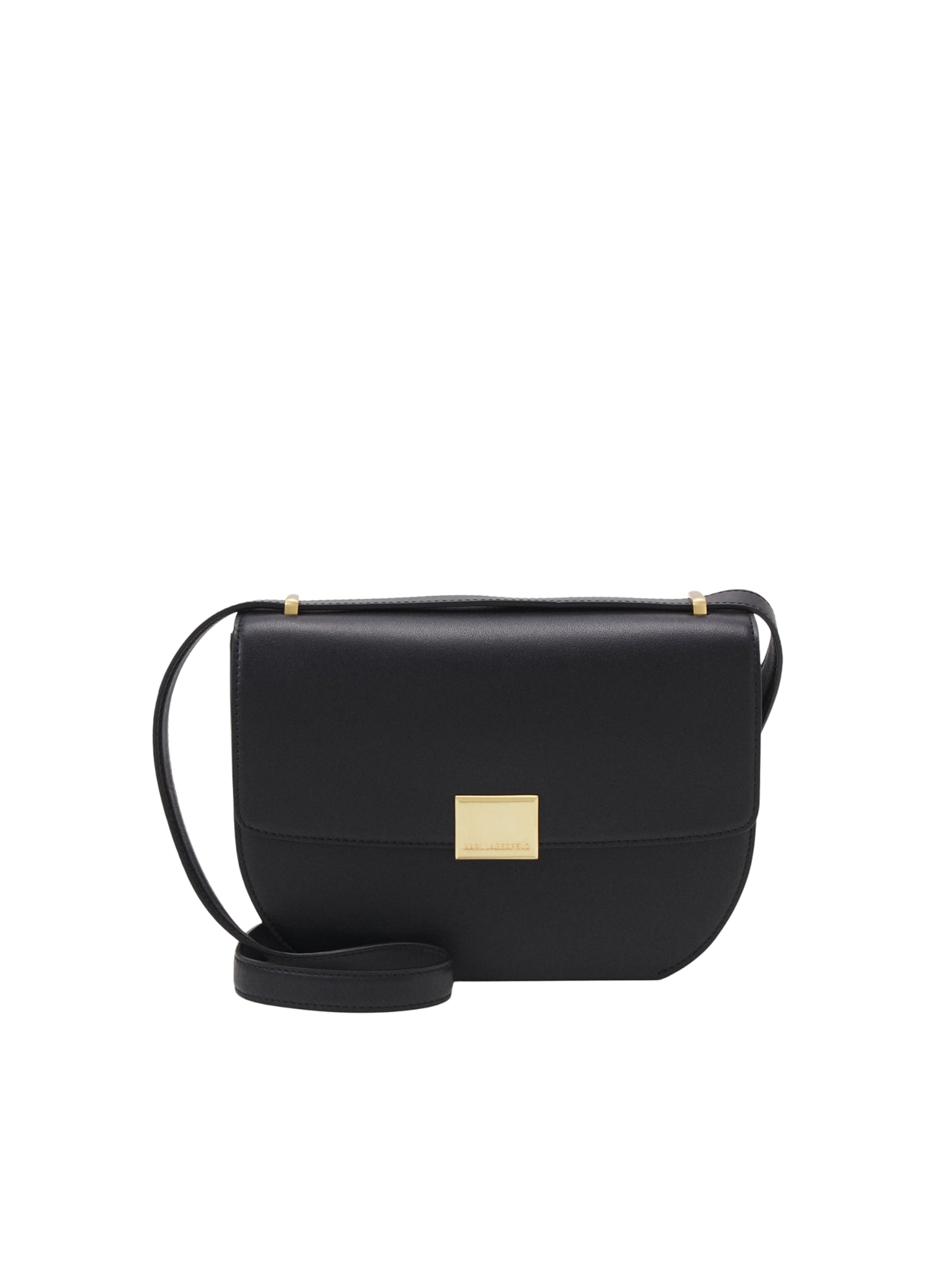 Karl Lagerfeld Axelremsväska 'FOREVER' i svart: framsida