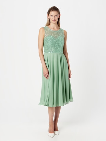 Robe de cocktail SWING en vert : devant