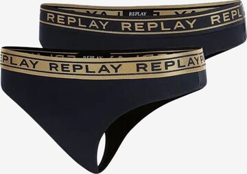 REPLAY Thong in Black: front