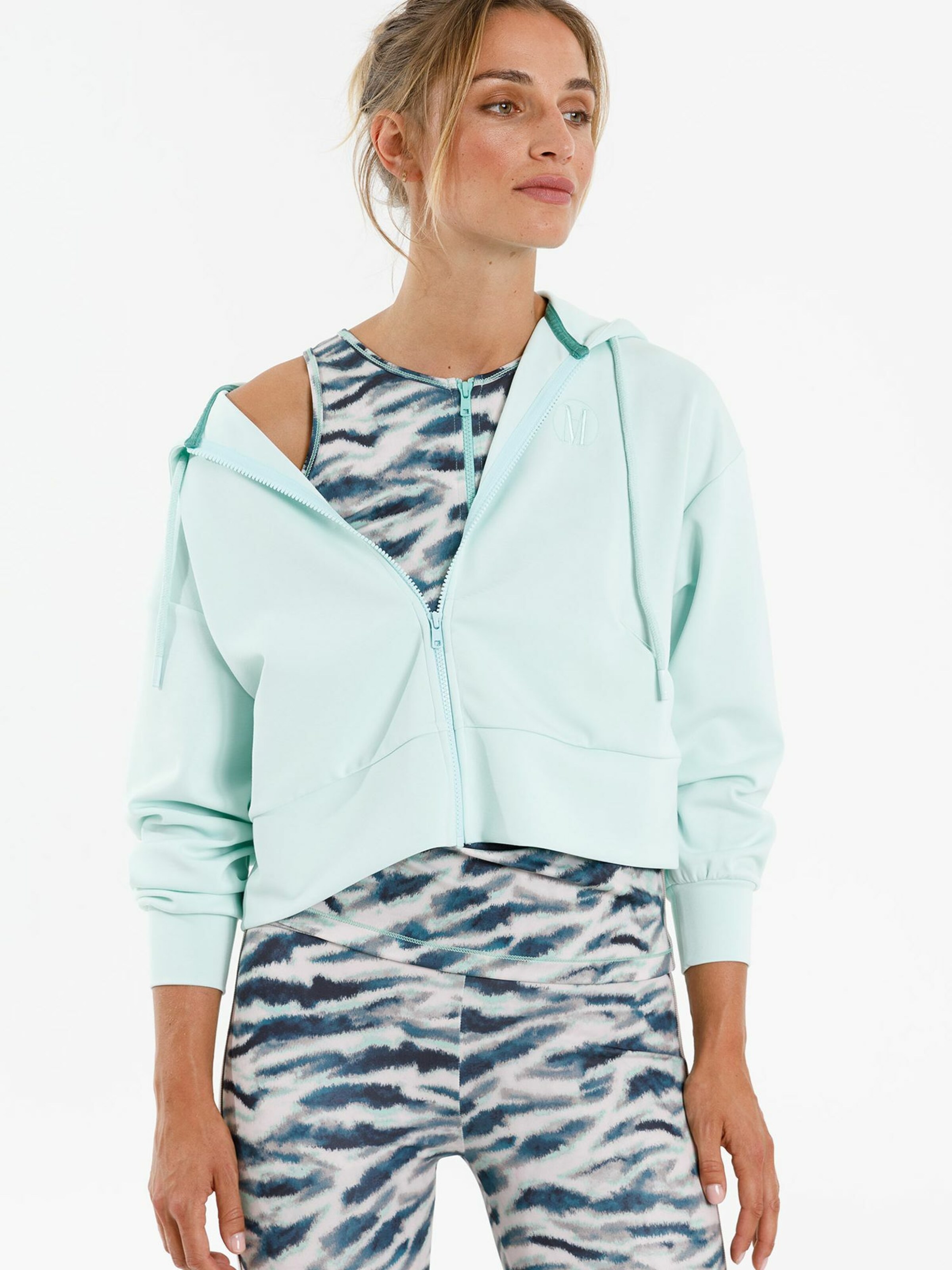 Frauen Große Größen MARC AUREL Sweatjacke in Mint - UQ18286 Frauen Große Größen MARC AUREL Sweatjacke in Mint - UQ18286