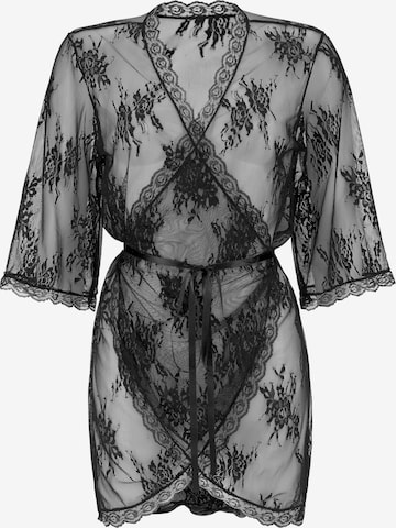 LASCANA Wickel-Kimono in Schwarz: predná strana