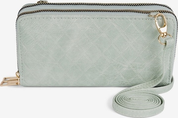 styleBREAKER Crossbody bag '2 in 1 Umhängetasche - Geldbörse Rauten' in Green: front