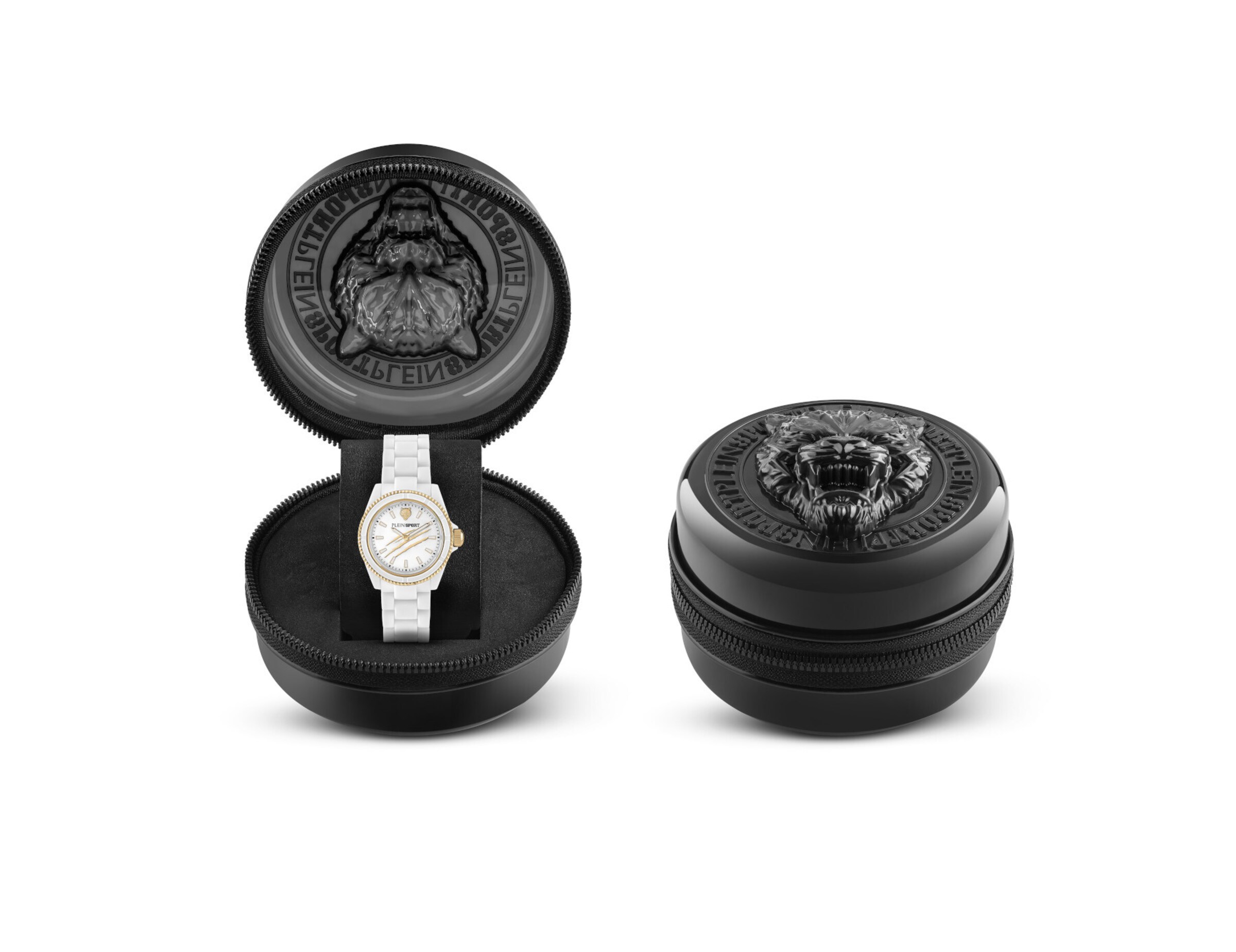 Plein Sport Analogt ur 'THE SCRATCH' i hvid