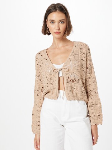 ONLY Knit Cardigan in Beige: front