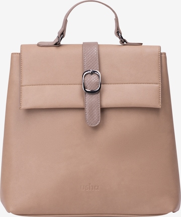 Sac à dos Usha en beige : devant