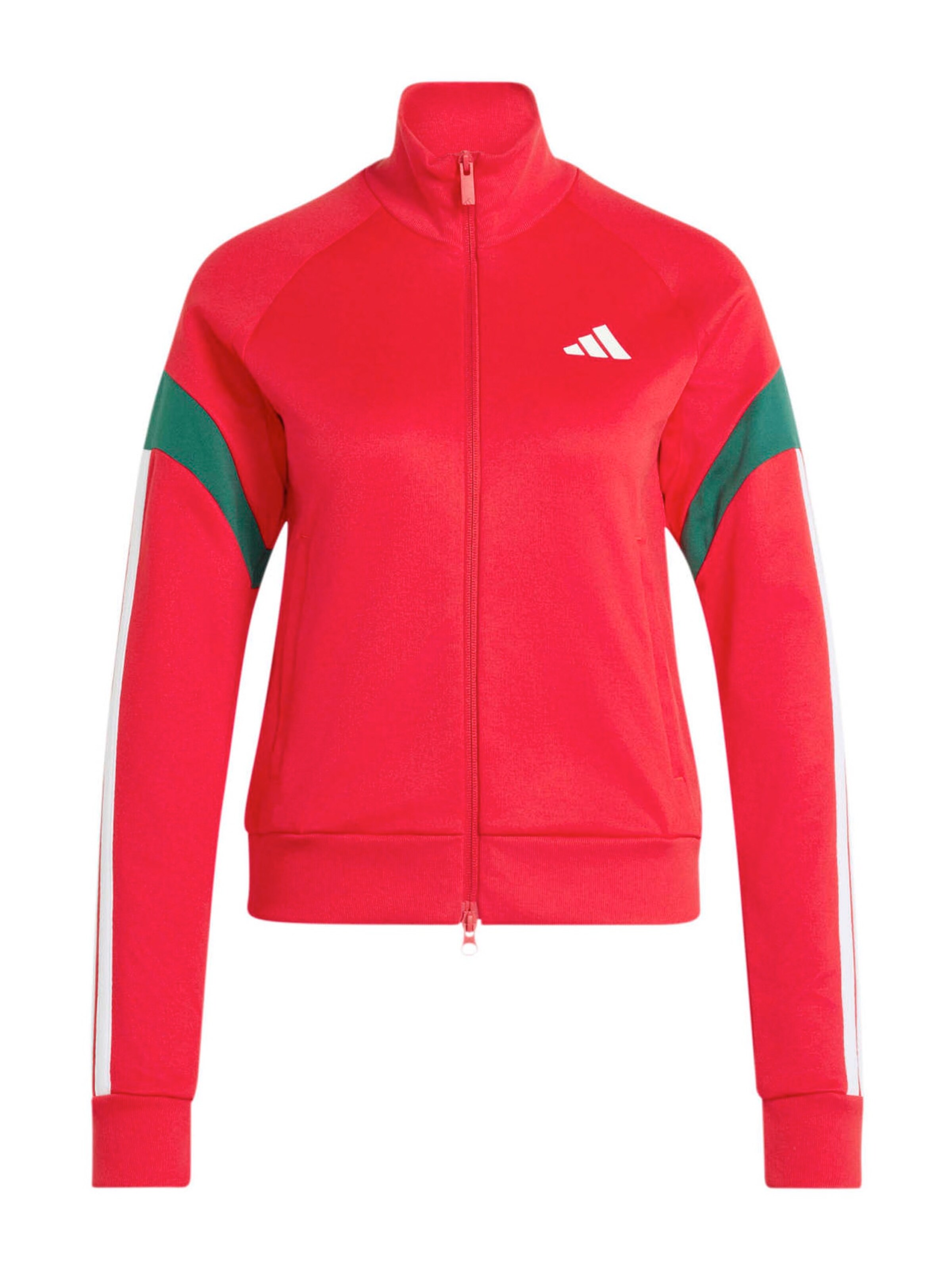 Bluză cu fermoar sport 'HER' de la ADIDAS SPORTSWEAR pe roșu: față