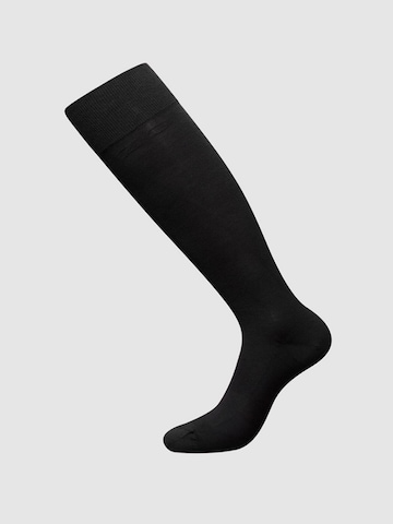 zd ZERO DEFECTS Knee High Socks 'Soy fiber knee socks' in Grey: front