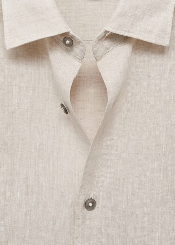 MANGO MAN Regular Fit Hemd 'Parrot' in Beige