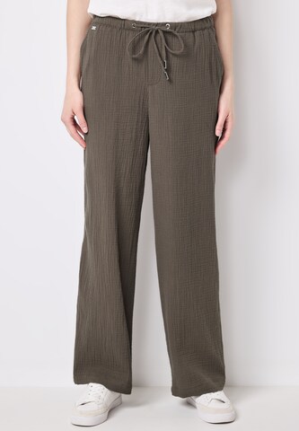 Street One Studio Wide Leg Hose in Braun: Vorderseite