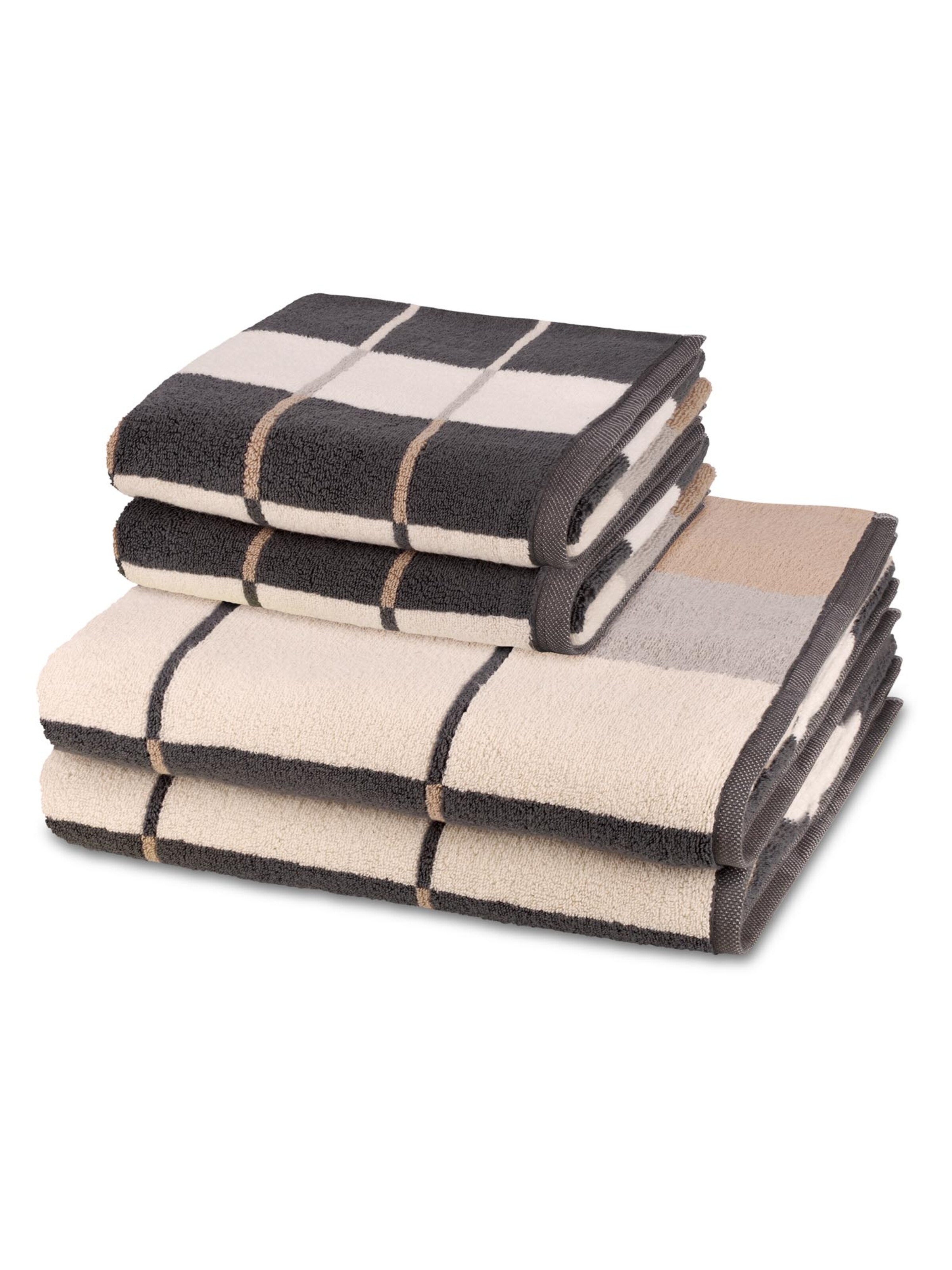ROSS Towel 'Three Stars' in Grey: front