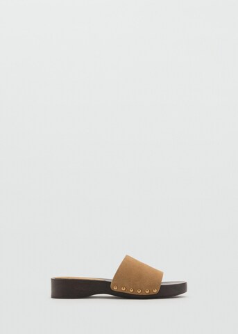 MANGO Pantolette 'Wooda' in Beige