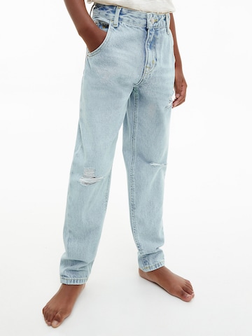 Regular Jeans 'Barrel' de la Calvin Klein Jeans pe albastru: față