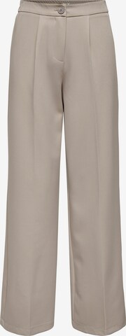 ONLY Wide leg Pleat-Front Pants 'KIRA-MELLIE' in Beige: front