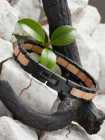 Holzwerk Armband 'EMMSEE' in Beige