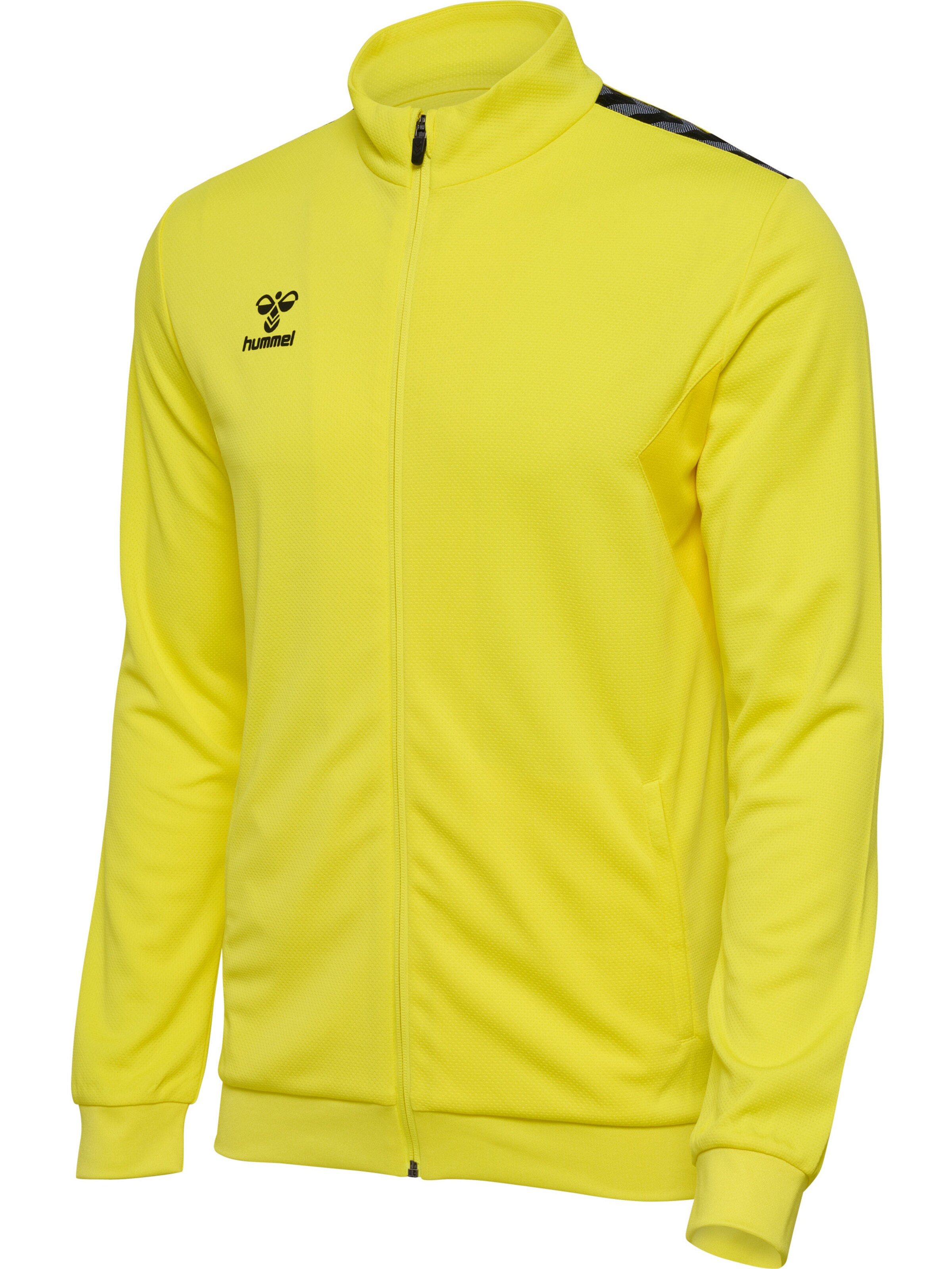 Hummel Athletic Zip-Up Hoodie 'Authentic' in Yellow