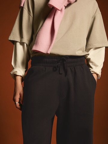 Baggy Pantalon Bershka en noir