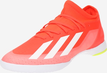 ADIDAS PERFORMANCE - Chuteira 'X CRAZYFAST LEAGUE IN' em laranja: frente