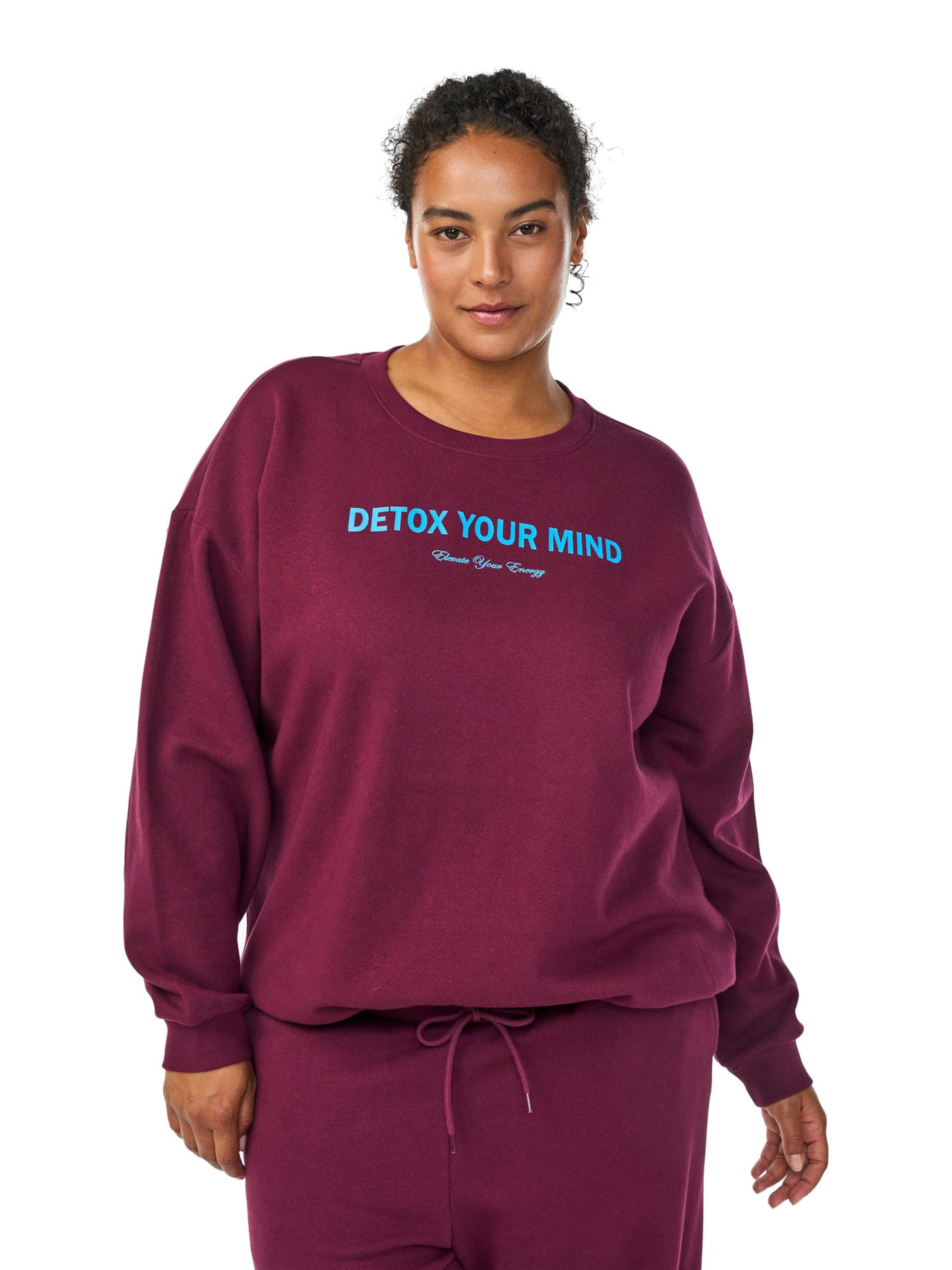 Zizzi Свитшот 'Mrikke' в Лиловый: спереди