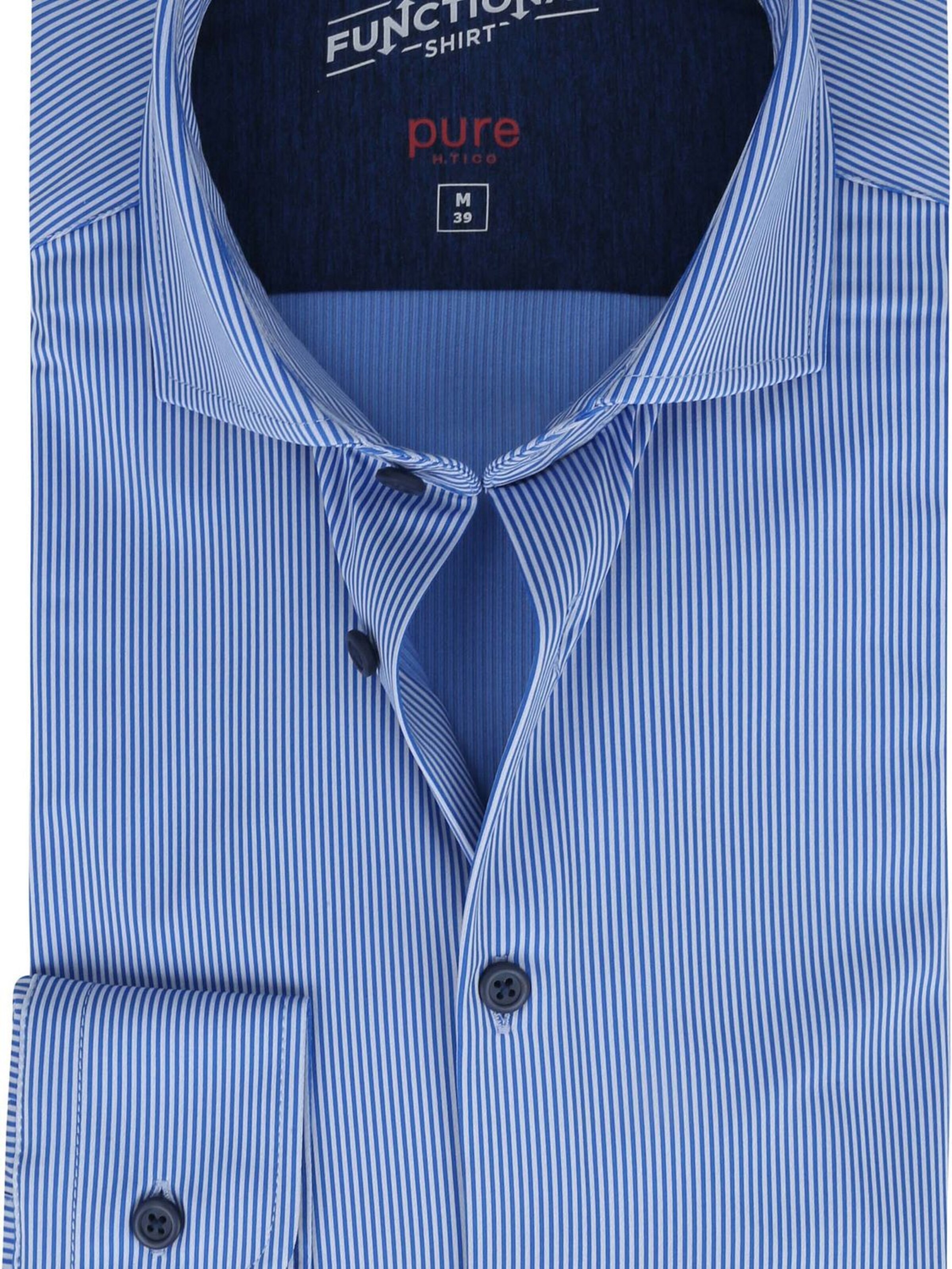 PURE Slim fit Overhemd in Blauw