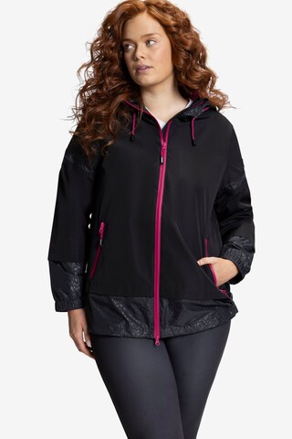 Ulla Popken Performance Jacket 'Hyprar' in Black: front