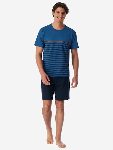 Pyjama court ' Nightwear Shorty ' uncover by SCHIESSER en bleu : devant