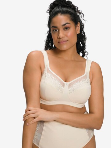 Ulla Popken Minimiser Bra in Beige: front