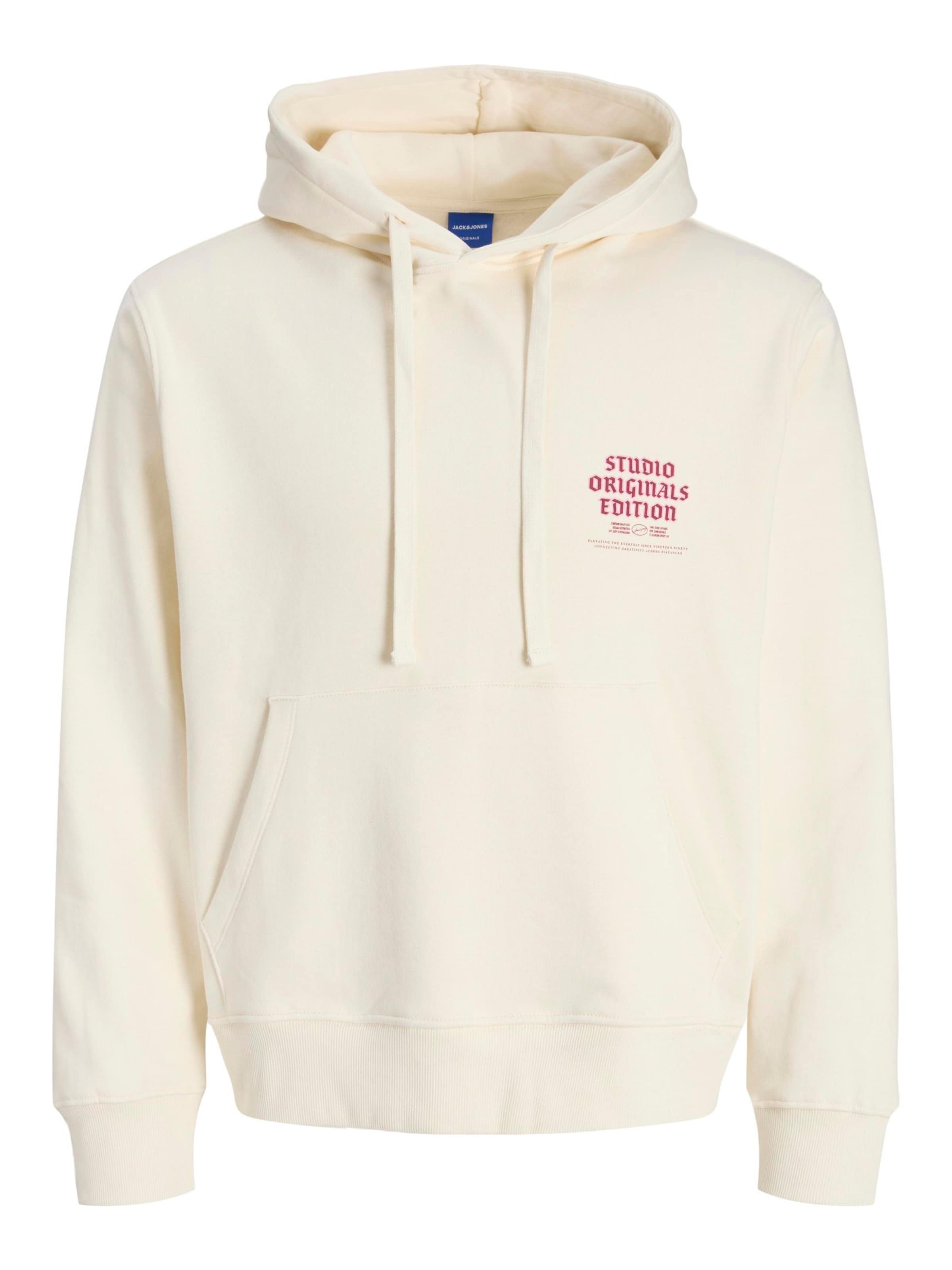 Jack & Jones Plus Sweatshirt 'JJJORMEADOWS' in White: front