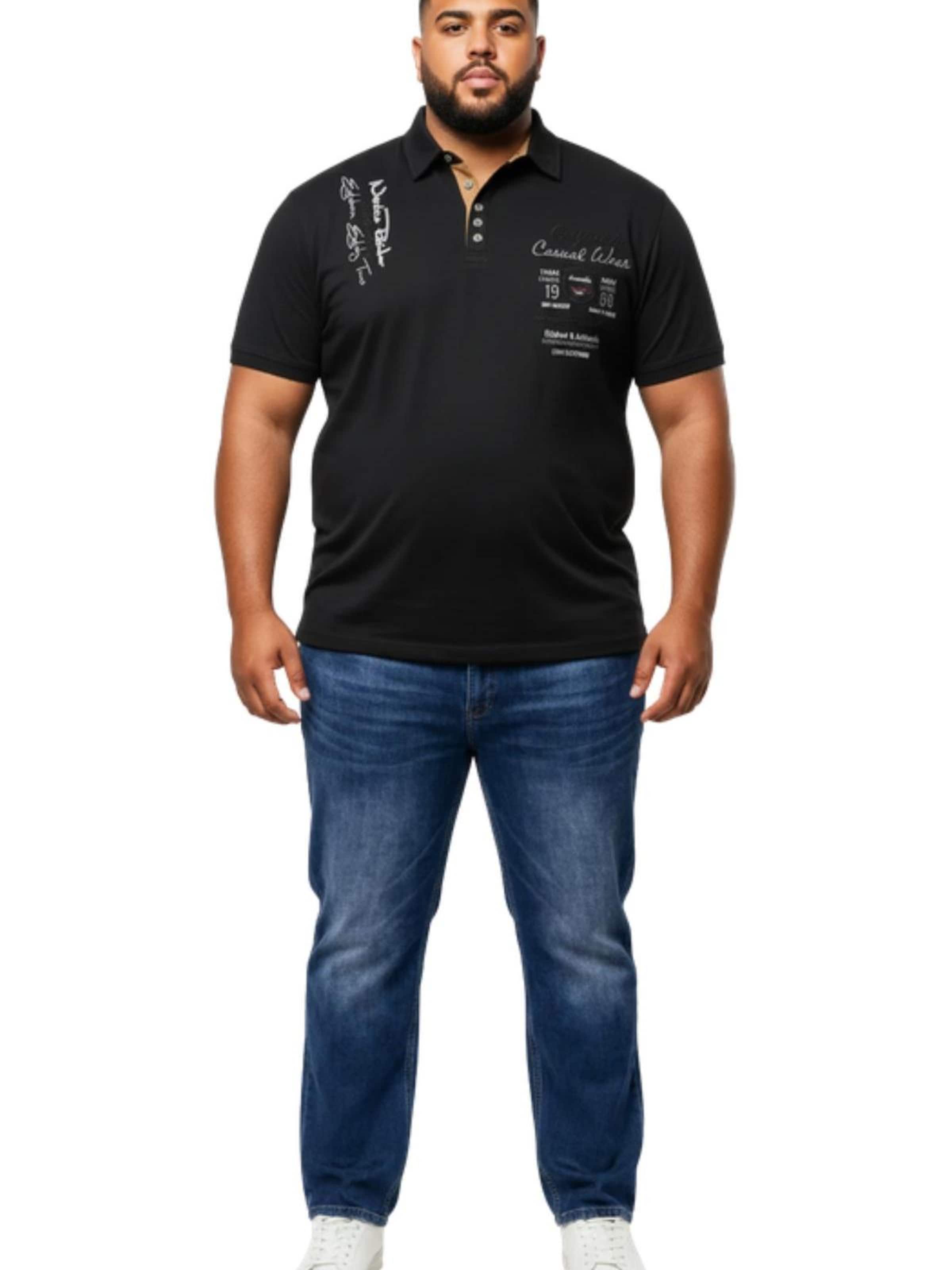 Lavecchia - Camiseta 'LV-610 Übergrößen' en negro: frente
