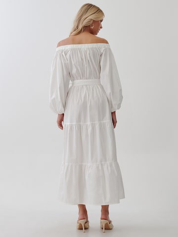 Robe 'LIAH' Tussah en blanc : derrière