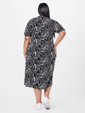 ONLY Carmakoma Shirt Dress 'DES ALLIE' in Black