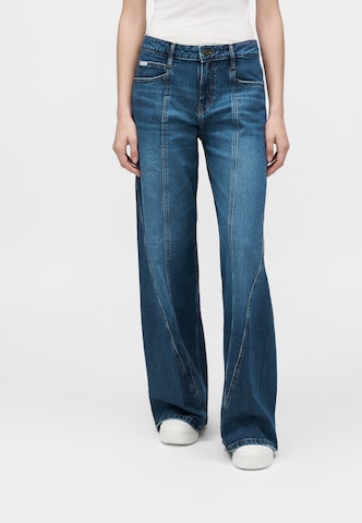 GUESS JEANS Bő szár Farmer - kék: elől