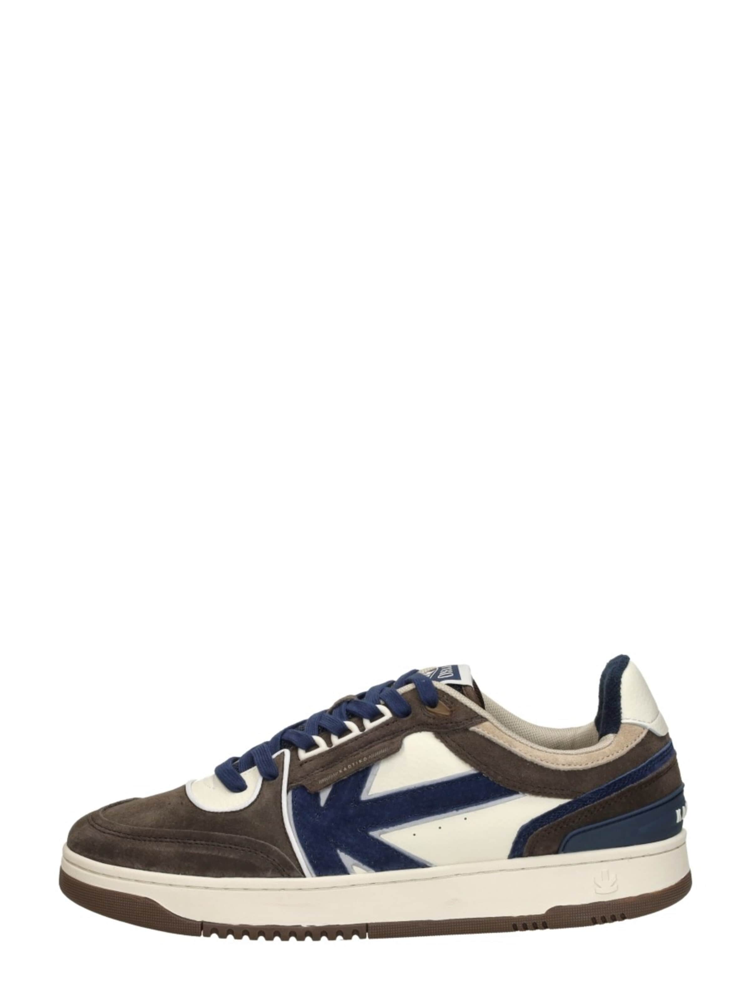Baskets basses 'Boston Piping Suede' Kaotiko en marron : devant
