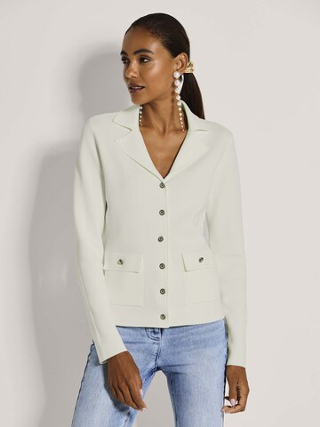 MADELEINE Gebreid vest in Wit: voorkant