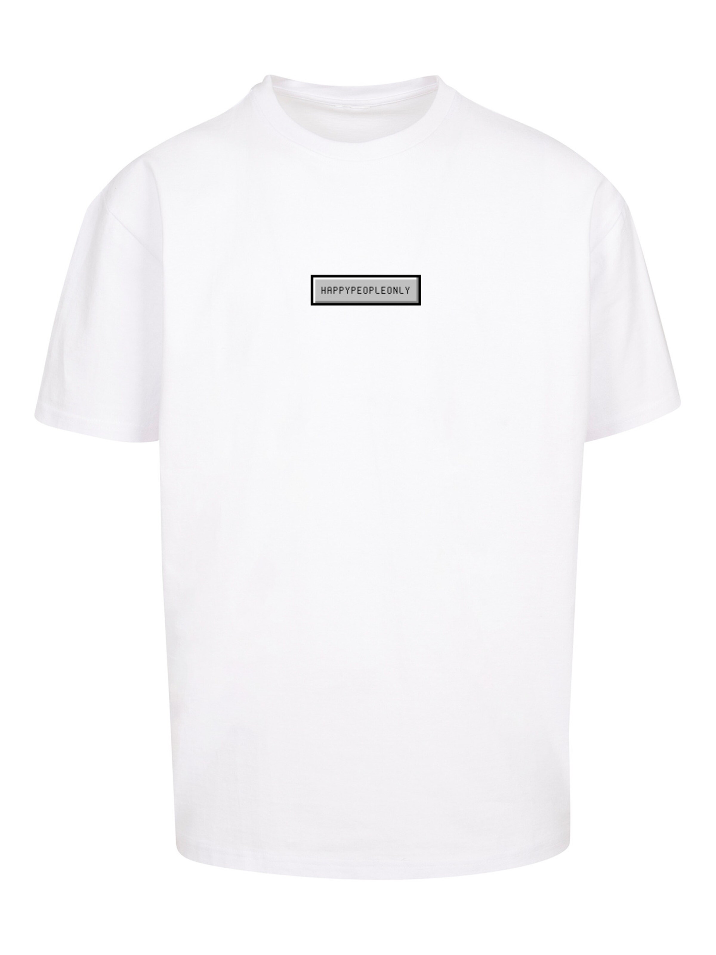 F4NT4STIC Shirt 'SIlvester Party Happy People Only' in Wit: voorkant