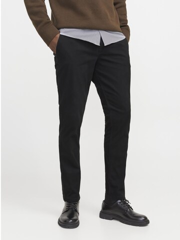 Coupe slim Pantalon chino JACK & JONES en noir : devant