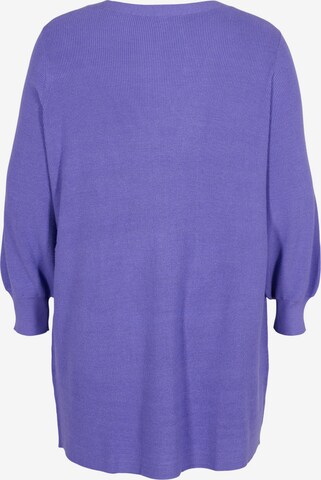 Zizzi Knit Cardigan in Purple