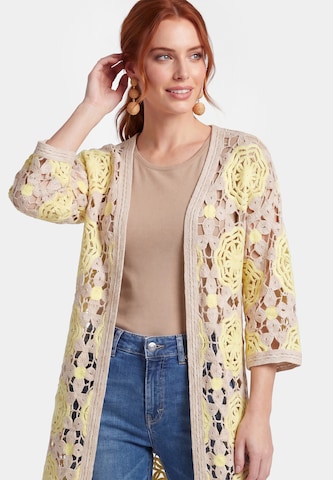 Manteau en tricot 'Resortwear' usha FESTIVAL en jaune