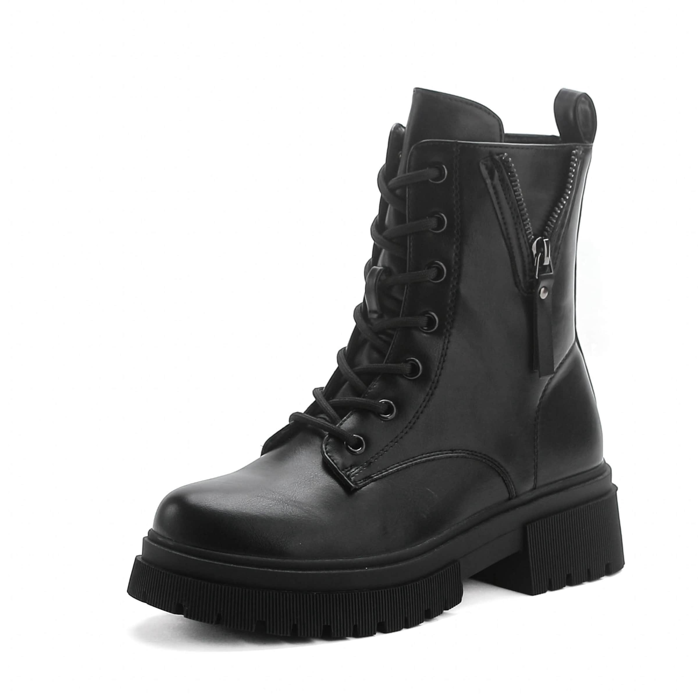 Elara Schnürstiefelette in schwarz, Produktansicht