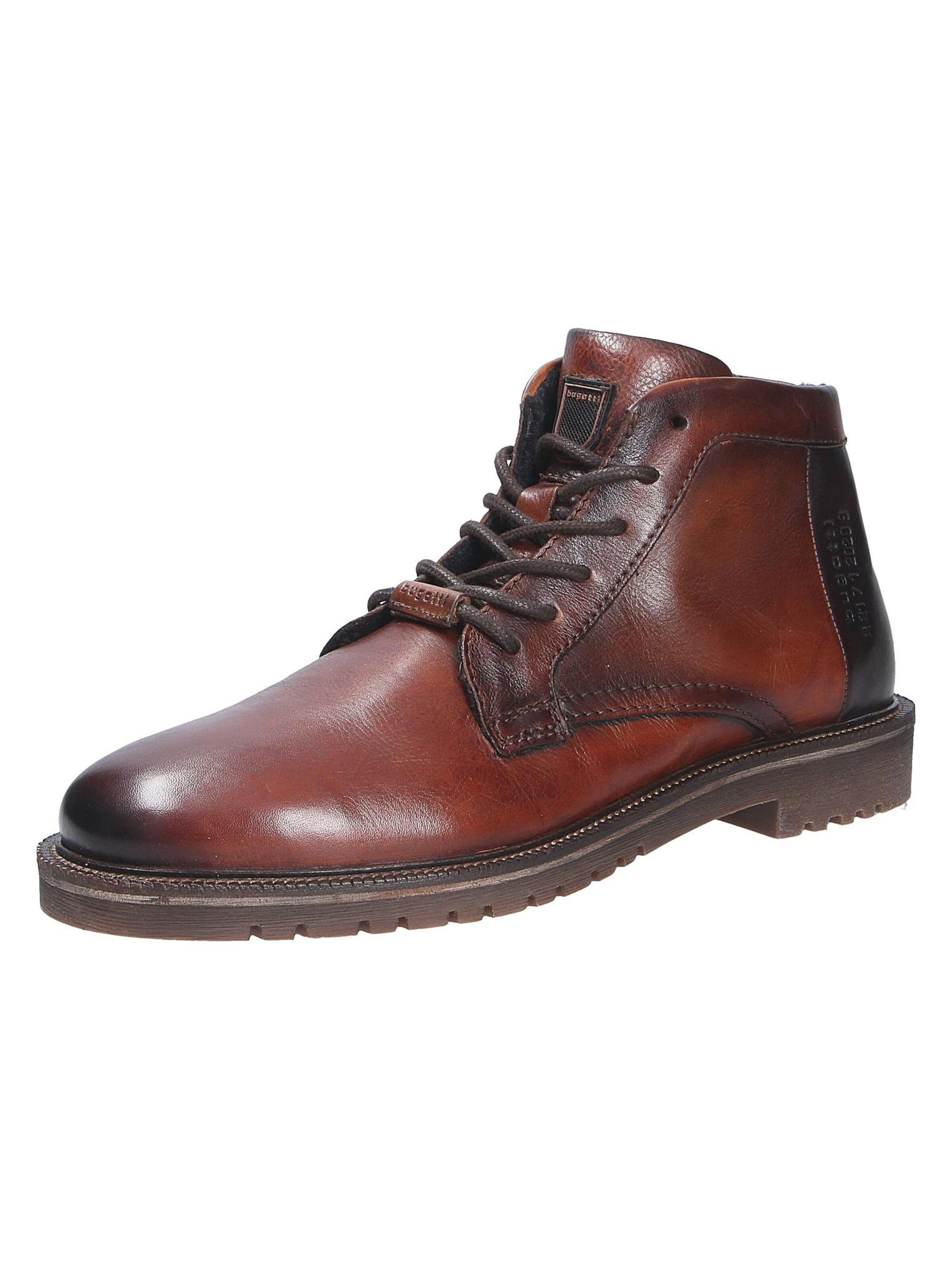 bugatti Lace-Up Boots in Brown: front