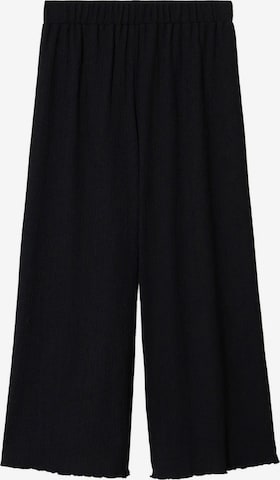 MANGO Zvonové kalhoty Kalhoty – černá: přední strana